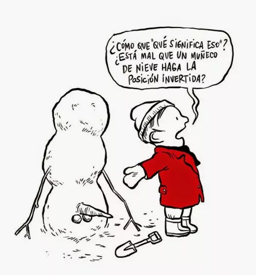 nunca hagas un muñeco de nieve de cabeza