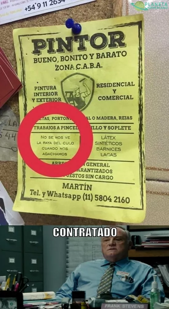 Me convenció con lo de la raya… contratado