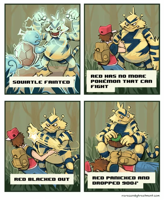 lo que pasa cuando pierdes contra un pokemon salvaje