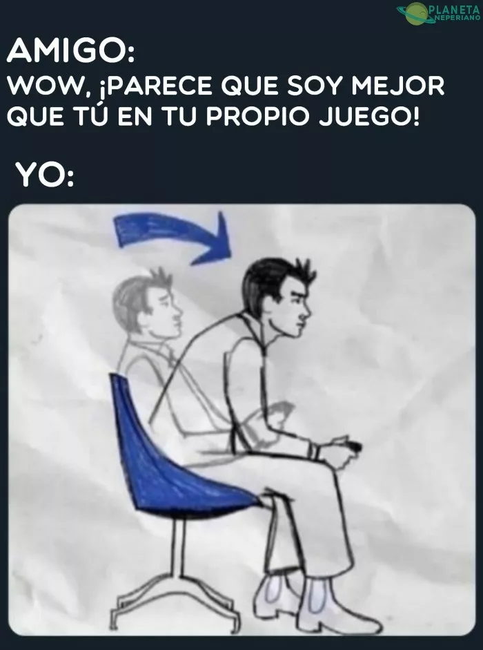 Cuando vas al nivel fácil con tu amigo en un juego de lucha...