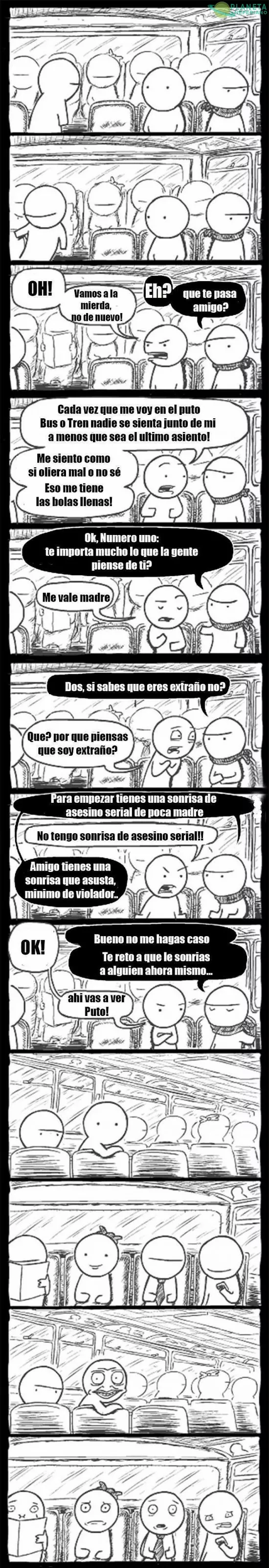 Tampoco me sentaría junto a alguien con esa sonrisa de violador… de bicicletas