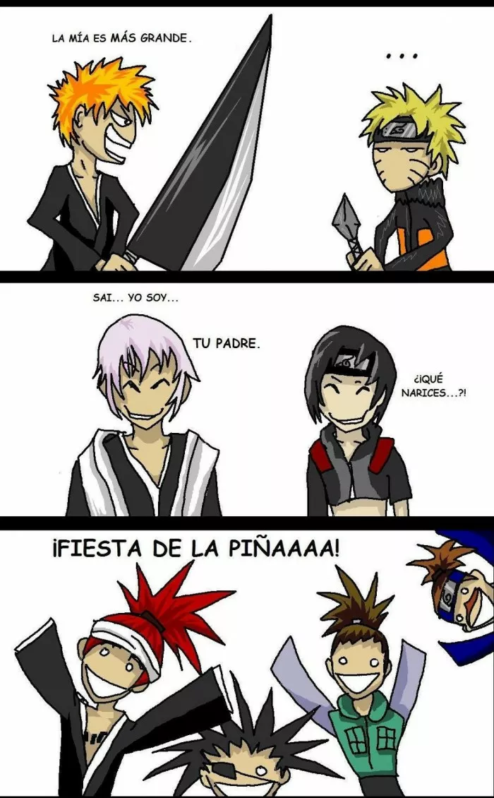 Fusion de dos grandes mangas. No digo animes porque naruto la cago ahi 