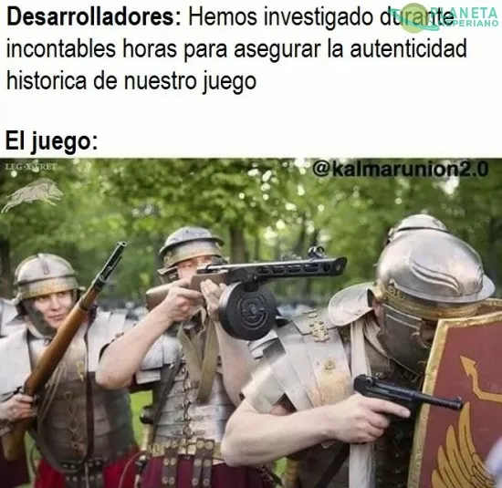 Esa milicia de la antigua Roma con rifles de asalto si se puede ver