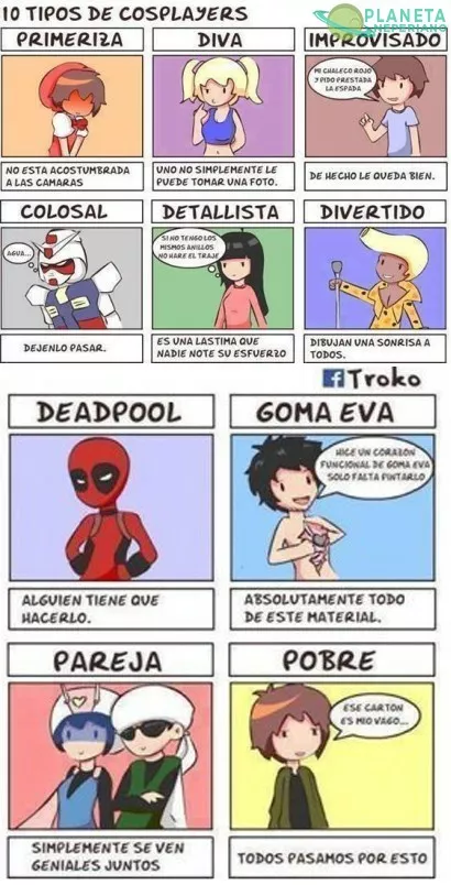 tipos de cosplayer´s