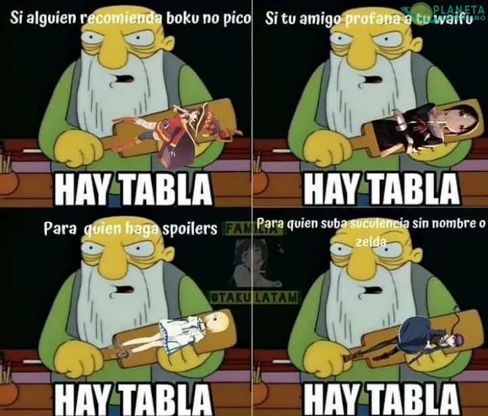 si no hacen caso ahi tabla