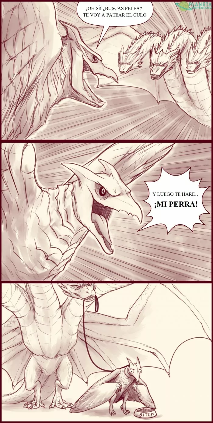 Moraleja: No importa cuan valiente se es... si alguien es más grande y fuerte que tú, te harasuPERRA