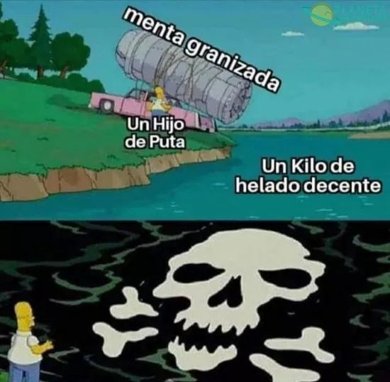 ¡Arruino ese helado pero que hijo de...!