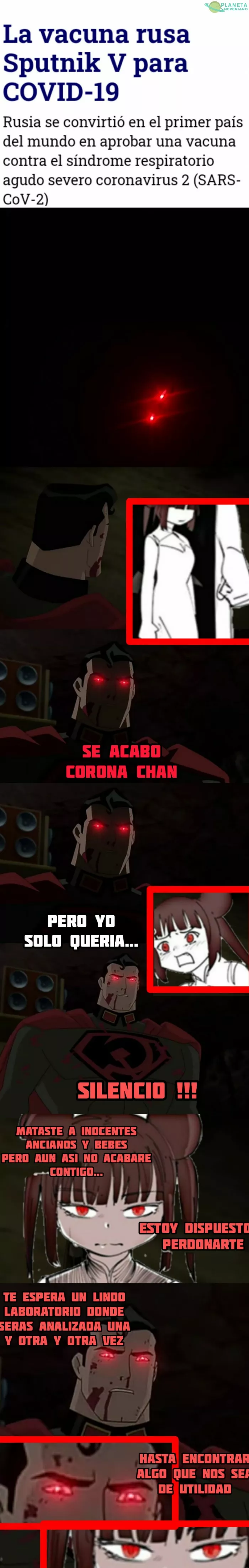 Ya no sonríes corona-chan...cierto???  ( versión rusa)