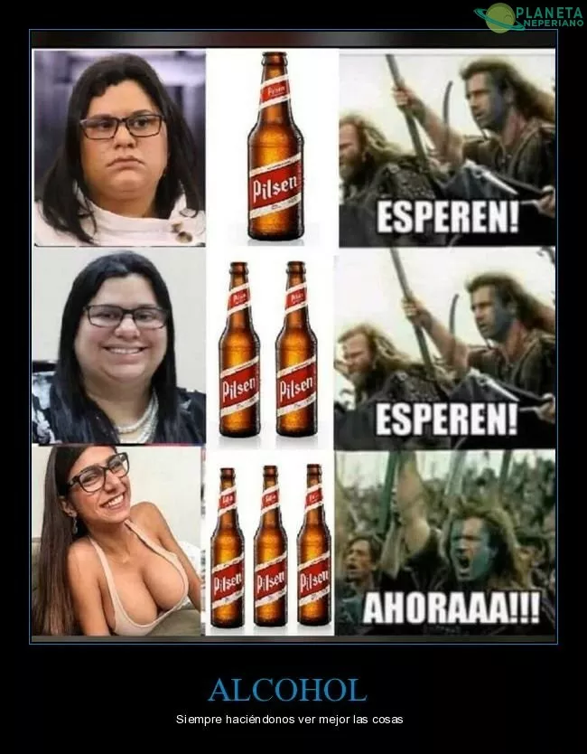 El alcohol es malo...