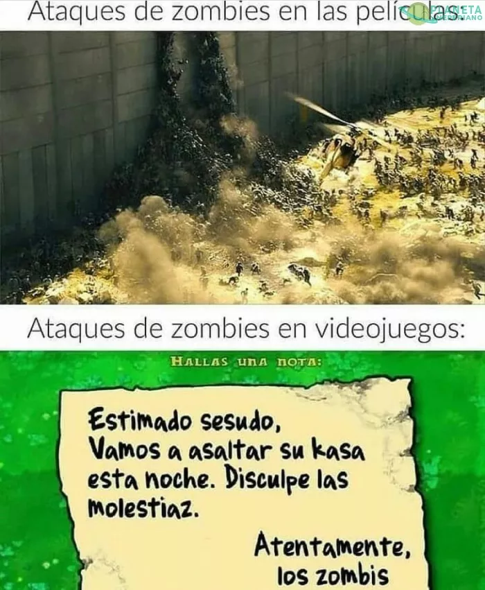 Los modales hacen a un zombie