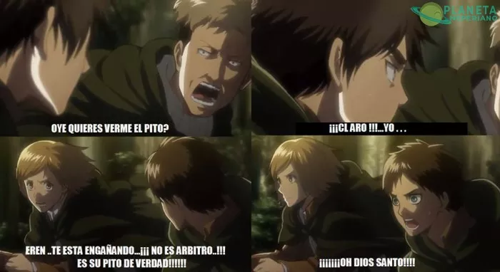 Eren..Te esta engañando..