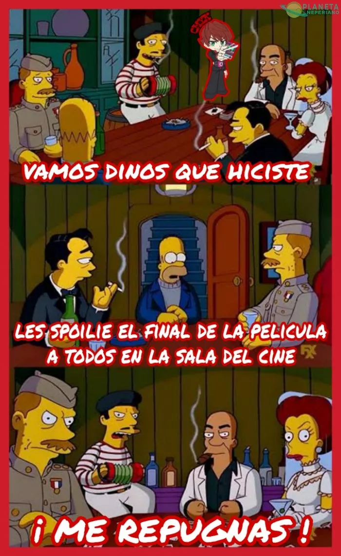 No tengo problemas con los spoilers pero eso es ser hdp