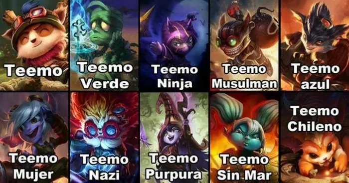 Las diferentes clases de Teemo