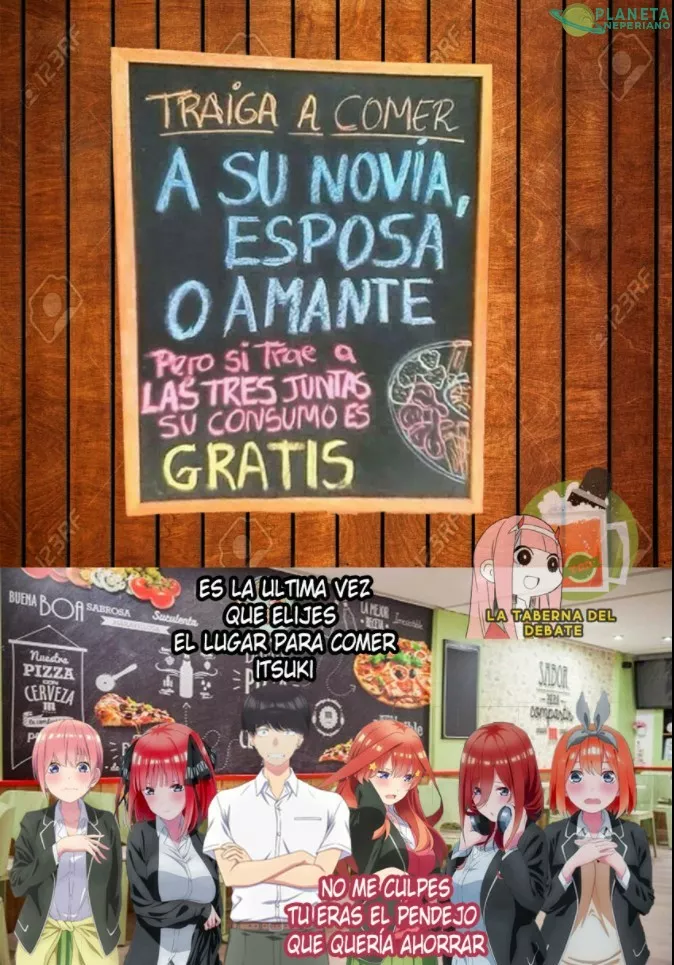 calla Fuutarou y empieza a comer gratis