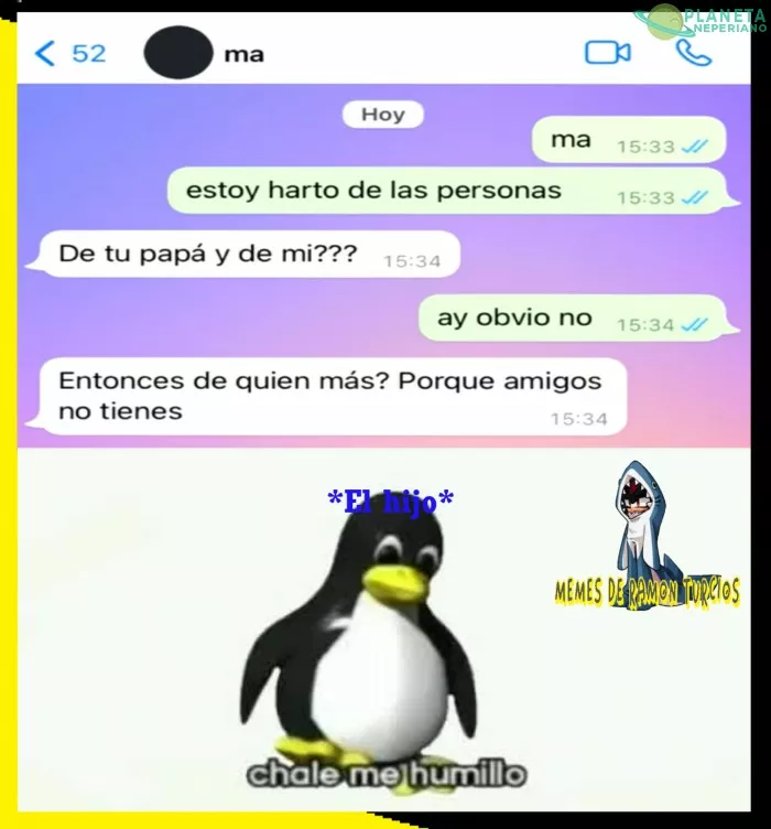 un golpe bajo para el hijo xd