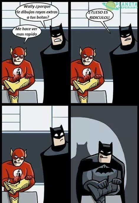 ahora sabemos por que flash y batman tienen rayas en sus trajes