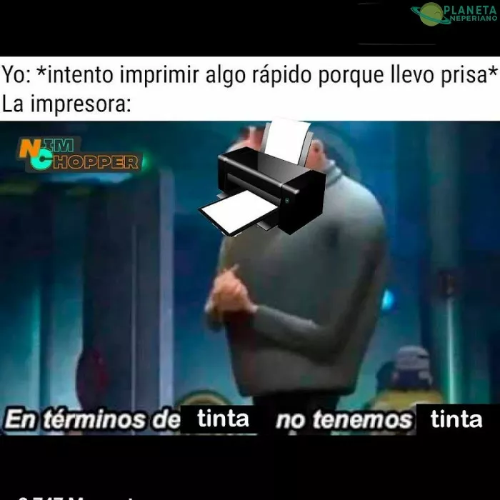 por eso odio las impresoras cuando estoy haciendo trabajos 