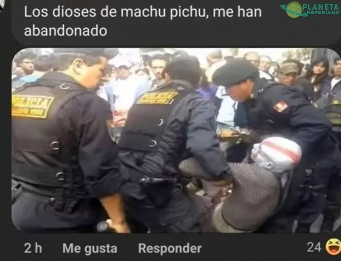 los dioses de su causa, lo han abandonado