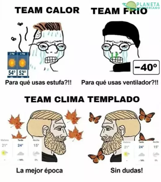 ni frio ni calor, el clima templado es el mejor