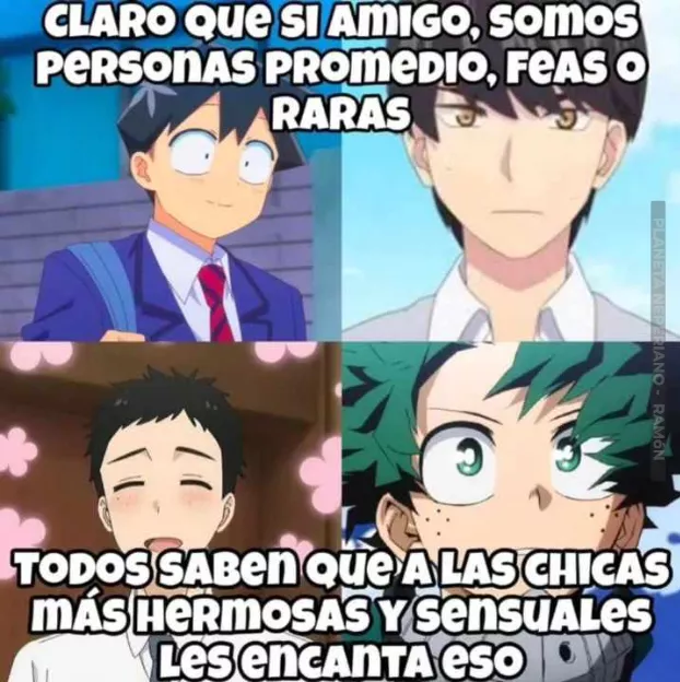 los personajes otakus feos promedio de un anime be like: