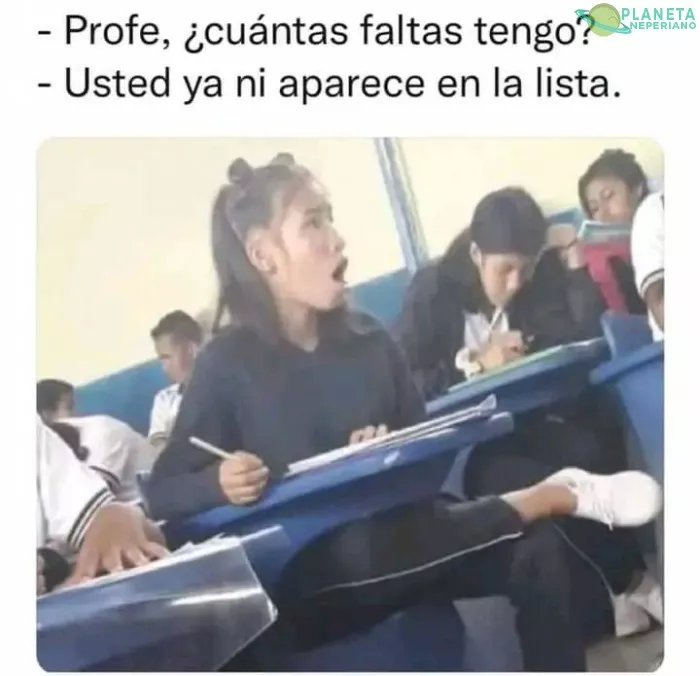 nunca falta ese compañero que rara vez viene a clases