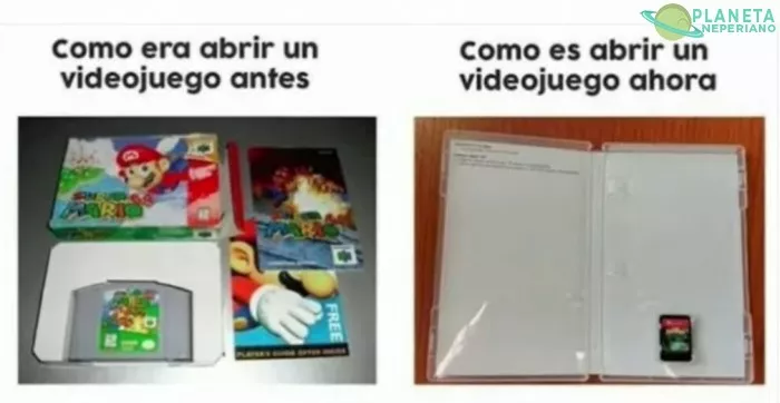 ya no es como antes los cartuchos de juegos