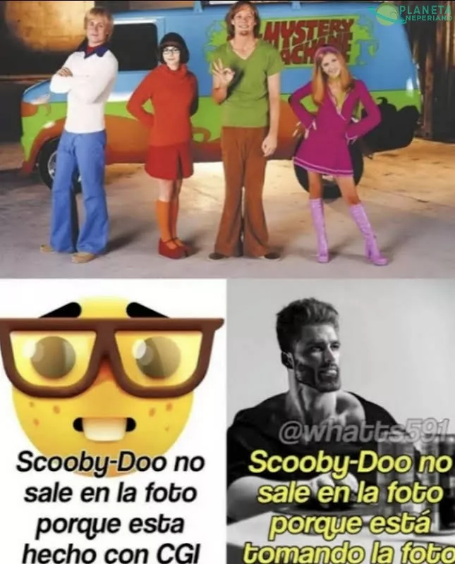 que buena gente es scooby doo no salir en la foto solo por tomarla