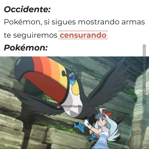 no dijeron nada sobre usar pokemones como armas XD