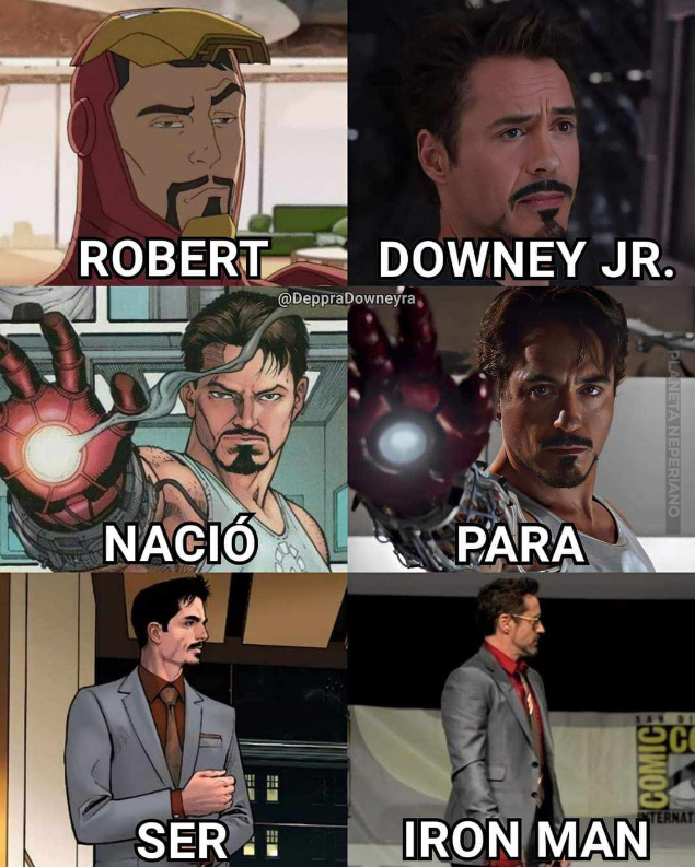 Iron man interpreta a Robert :v