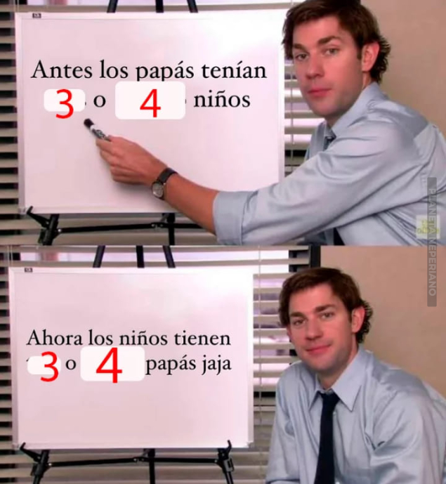 como cambian los tiempos, y los padres de paso :v