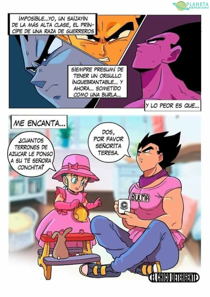 Vegeta es todo un hombre...