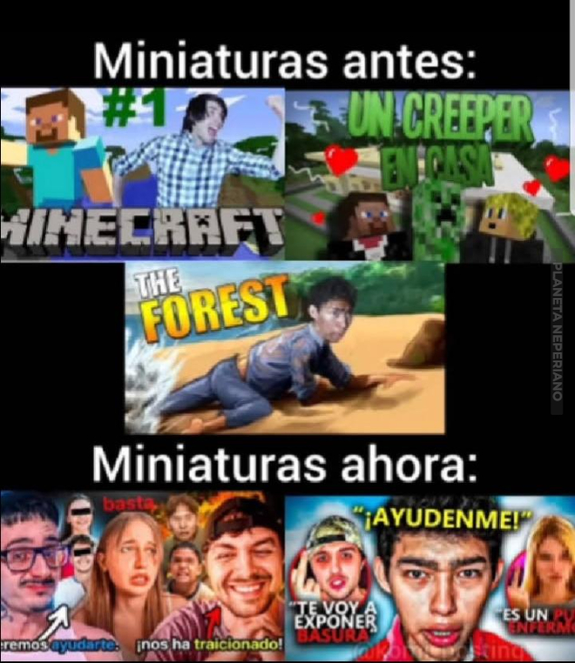 que lamentable os youtubers de ahora :-1