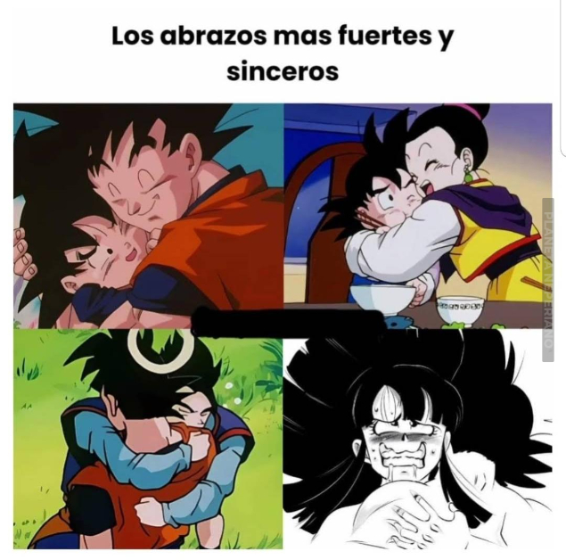 muy buenos abrazos por parte de goku :D