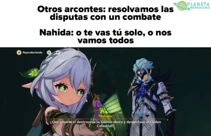 Nahida: o te vas, o nos llevamos todo teyvat con nosotros 