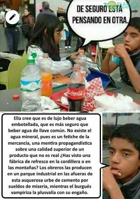 Que profundo *Procede a beber agua mineral en botella*