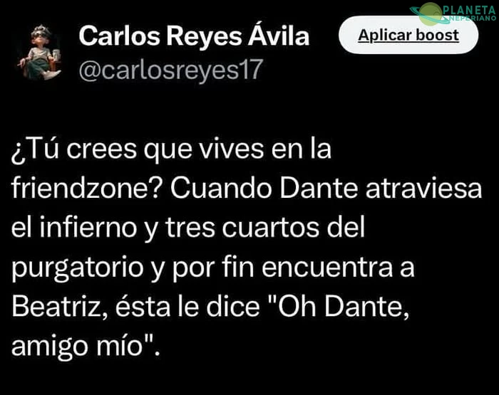 Friendzone nivel comedia divina