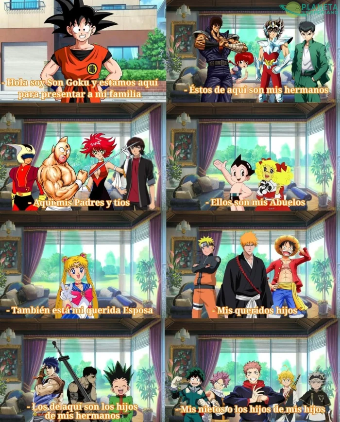 genealogía anime