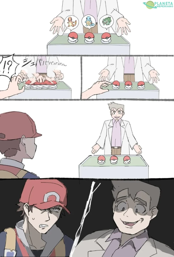Después de eso rojo consiguió un Pikachu como inicial