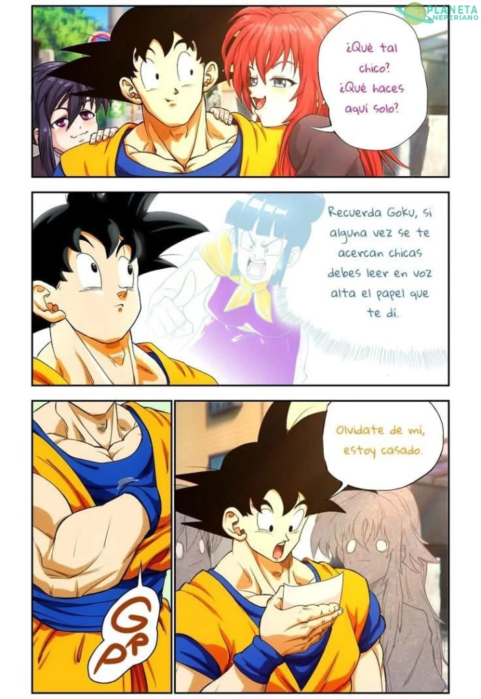 Chichi no es boba para confiarse de la inocencia de Goku