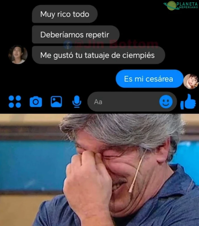 En un momento como ese... solo queda reir