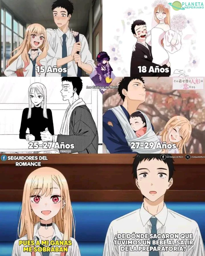 a esas alturas gojo, ya debieras haberle dado toda una camada a Marin, mirala no mas