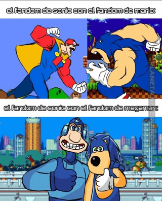 Me sorprende que después de tantos años el fandom de sonic y mario sigan pelean por estupideces