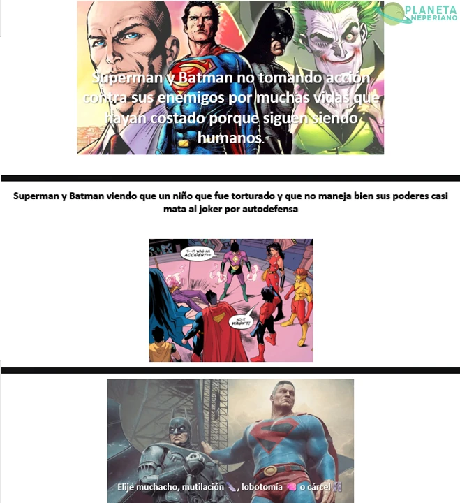 Y si se preguntan, la respuesta fue mutilación. Por suerte apareció un portal y fue salvado 