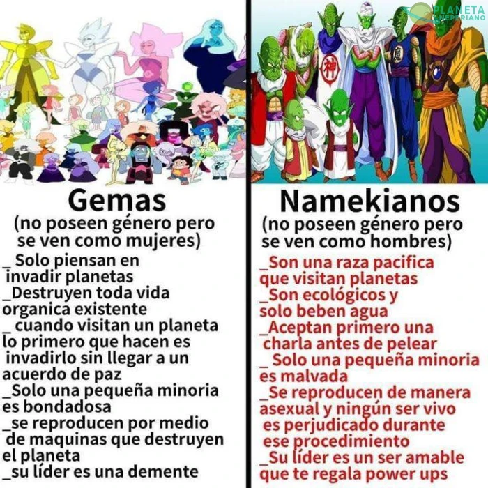 Namekianos son full amor, las gemas son 💩