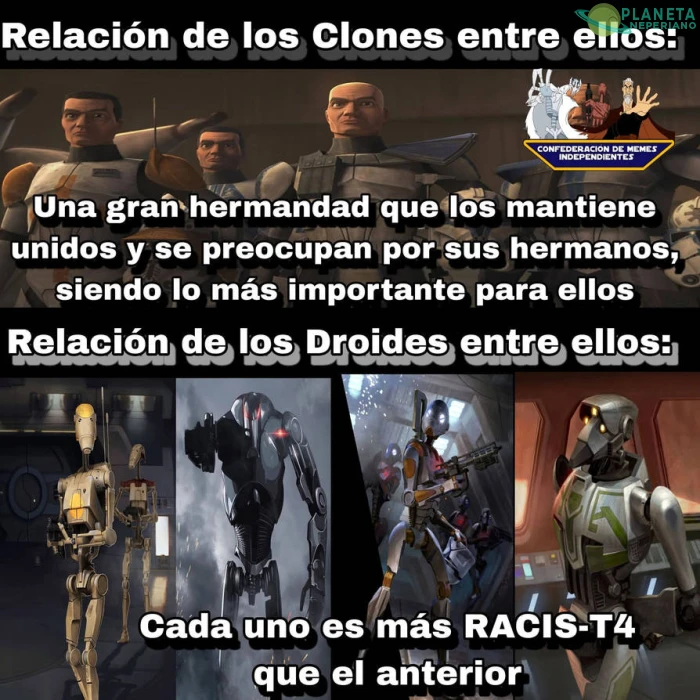 Dato chistoso, existe un monton de skynets pero los droides son demasidos clasista para que funcione