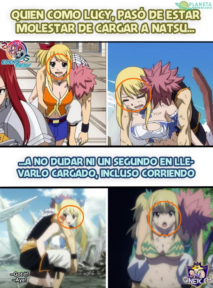 es la unica forma que tiene Lucy de arrumarse con el llamas locas