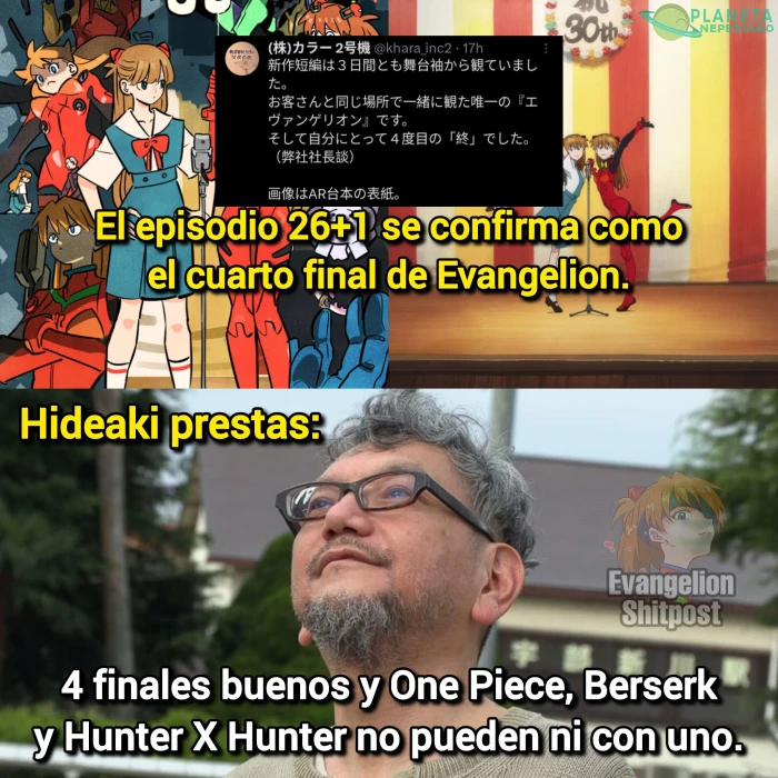 Hideaki Anno es una anormalidad en un mundo de finales raros, malos o eternos del manganime