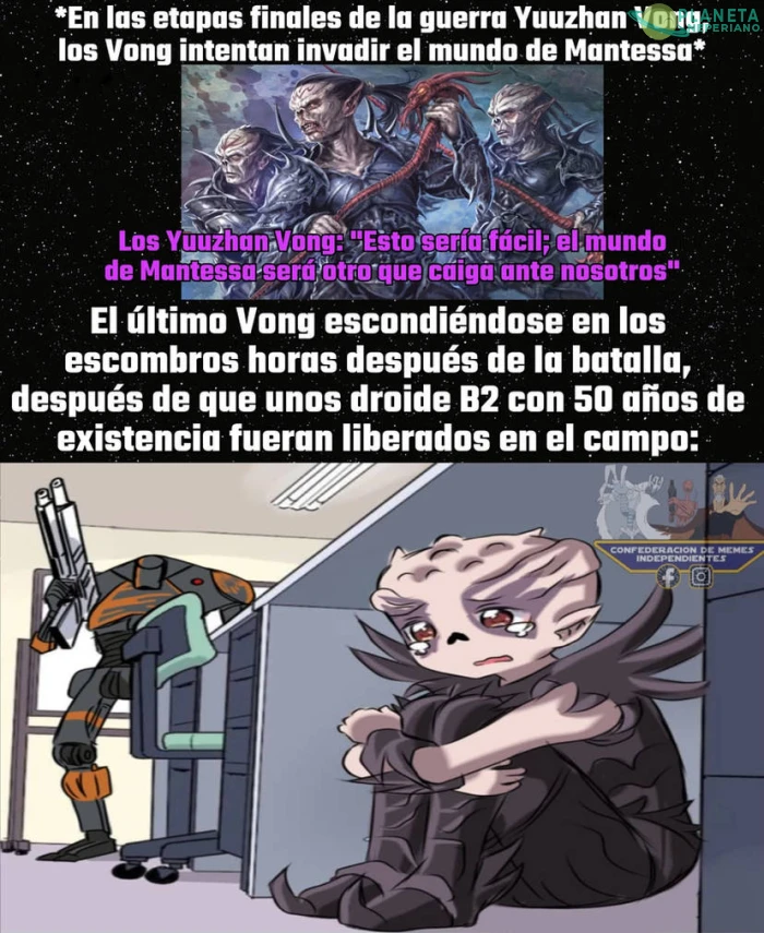 Muy machito, hasta que te encuentras con un ser inorganico que es un counter a tus armas biologicas
